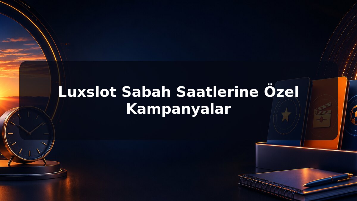Luxslot Sabah Saatlerine Özel Kampanyalar için Luxslot konu görseli