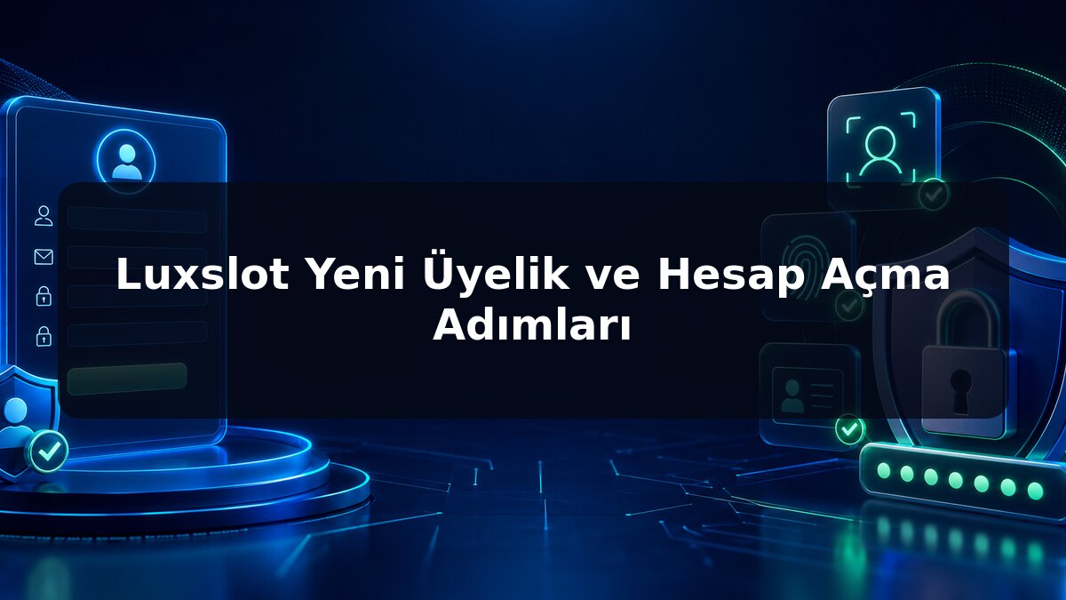 Luxslot Yeni Üyelik ve Hesap Açma Adımları için Luxslot konu görseli